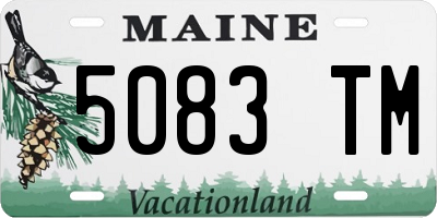 ME license plate 5083TM