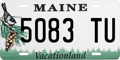 ME license plate 5083TU