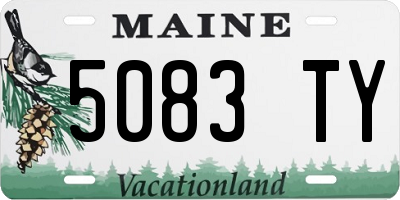 ME license plate 5083TY