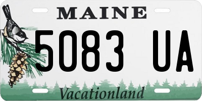 ME license plate 5083UA