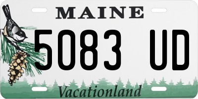 ME license plate 5083UD
