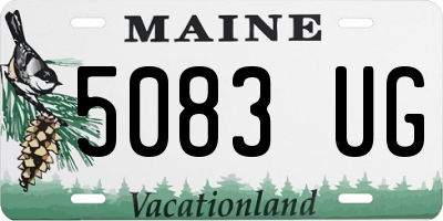 ME license plate 5083UG