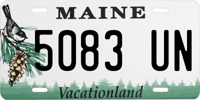 ME license plate 5083UN