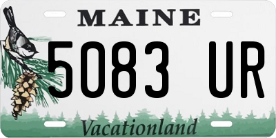 ME license plate 5083UR