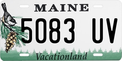 ME license plate 5083UV