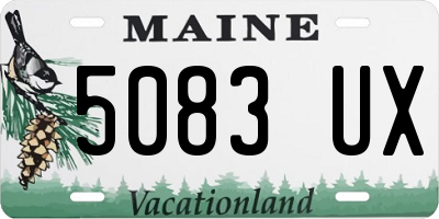 ME license plate 5083UX