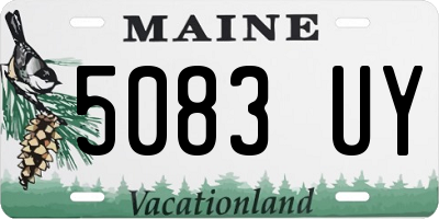 ME license plate 5083UY