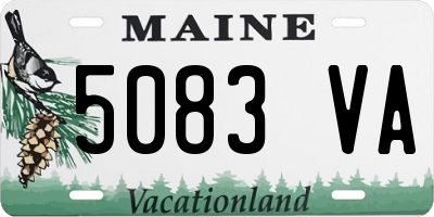 ME license plate 5083VA