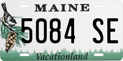 ME license plate 5084SE