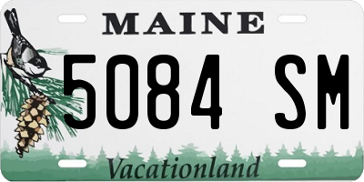 ME license plate 5084SM