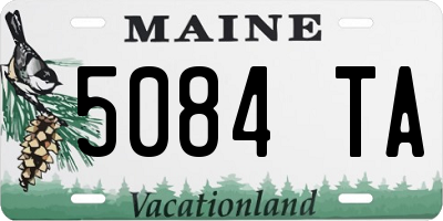 ME license plate 5084TA