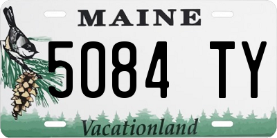 ME license plate 5084TY