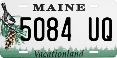 ME license plate 5084UQ