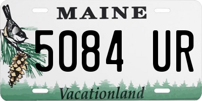 ME license plate 5084UR