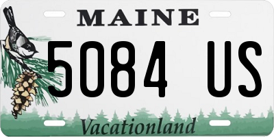 ME license plate 5084US