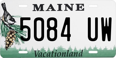 ME license plate 5084UW