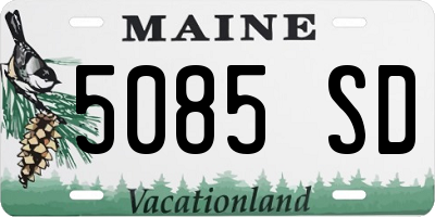 ME license plate 5085SD