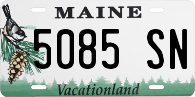 ME license plate 5085SN