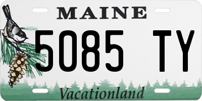 ME license plate 5085TY