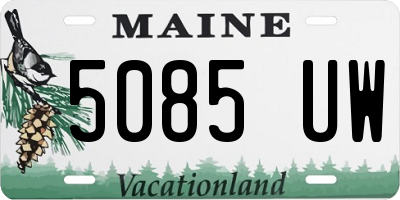 ME license plate 5085UW