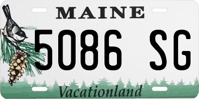 ME license plate 5086SG