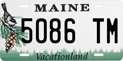ME license plate 5086TM