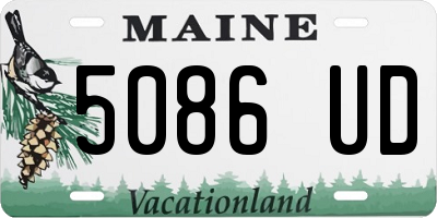 ME license plate 5086UD