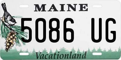 ME license plate 5086UG