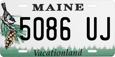 ME license plate 5086UJ