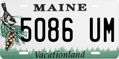 ME license plate 5086UM