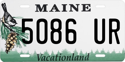 ME license plate 5086UR