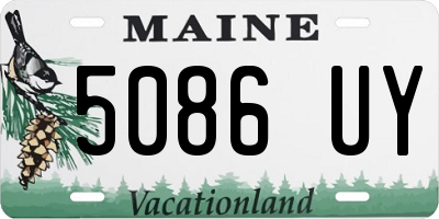 ME license plate 5086UY