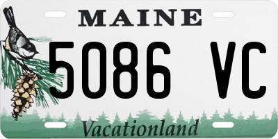 ME license plate 5086VC