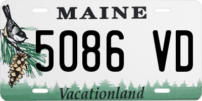 ME license plate 5086VD