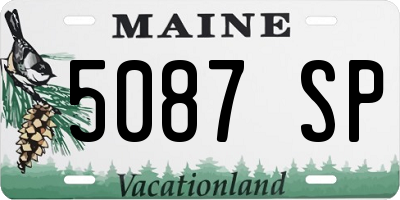 ME license plate 5087SP