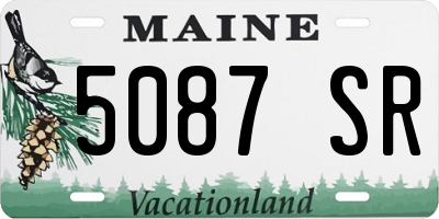 ME license plate 5087SR