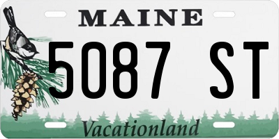 ME license plate 5087ST