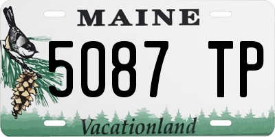 ME license plate 5087TP