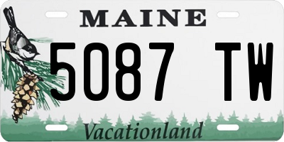 ME license plate 5087TW