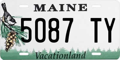 ME license plate 5087TY