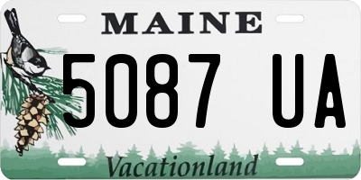 ME license plate 5087UA