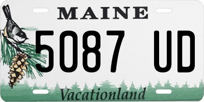 ME license plate 5087UD