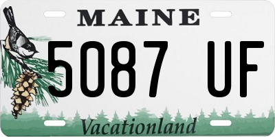 ME license plate 5087UF