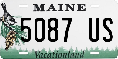 ME license plate 5087US