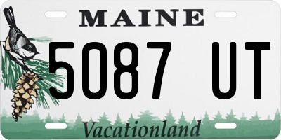 ME license plate 5087UT