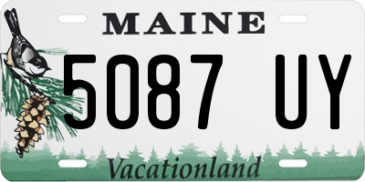 ME license plate 5087UY