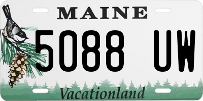 ME license plate 5088UW