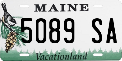 ME license plate 5089SA