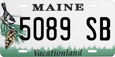 ME license plate 5089SB