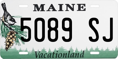 ME license plate 5089SJ